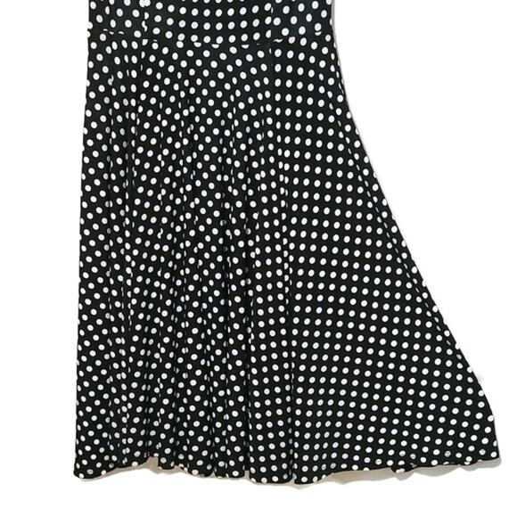 Eva Franco Black and White Polka Dot Dress Sleeveless Midi Flowy Party Summer 8 - Picture 7 of 14